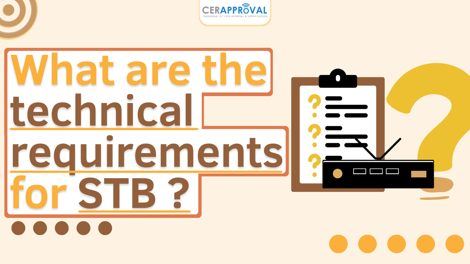What are the technical requirements for STB?