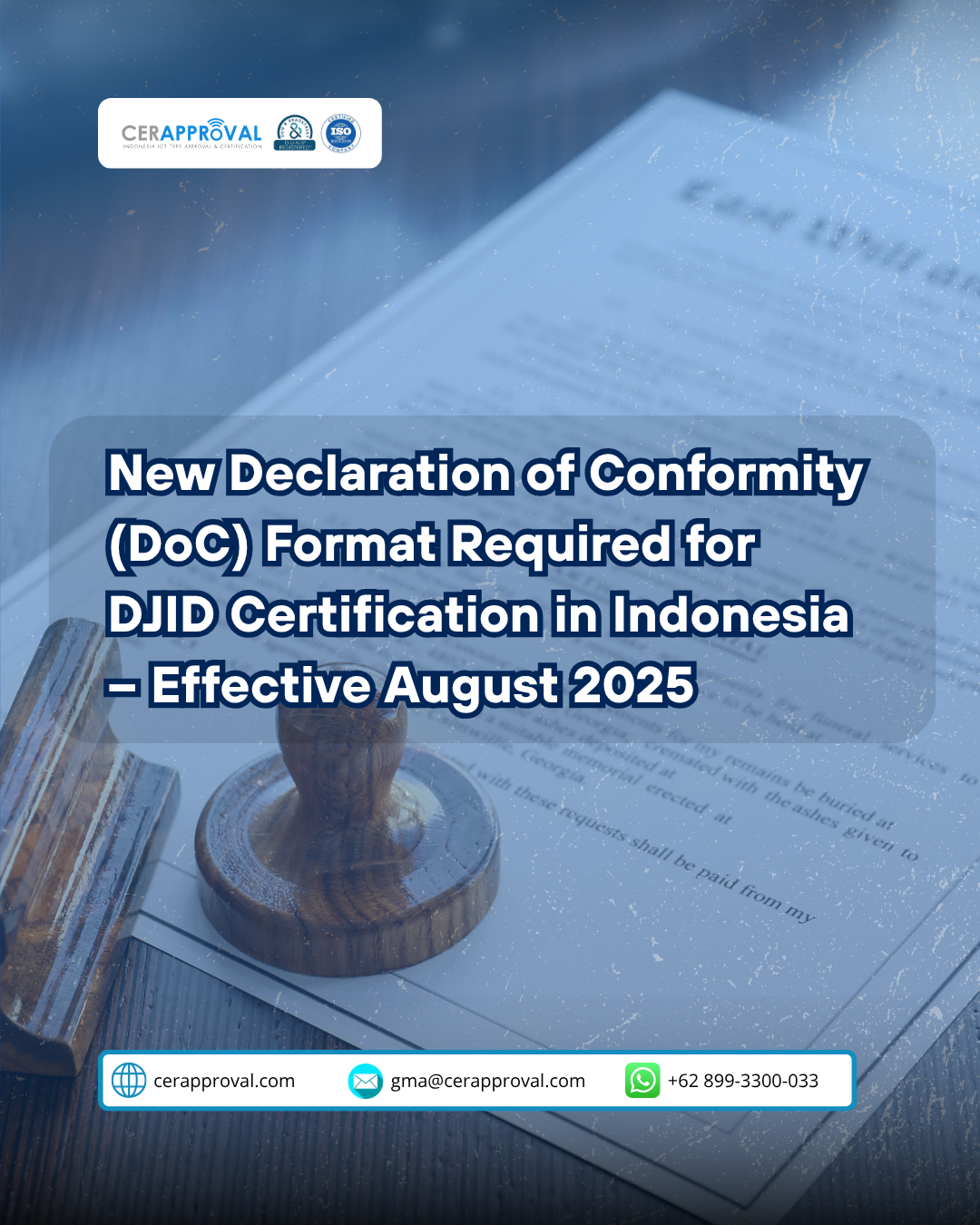New Declaration of Conformity (DoC) Format Required for DJID Certification in Indonesia – Effective August 2025