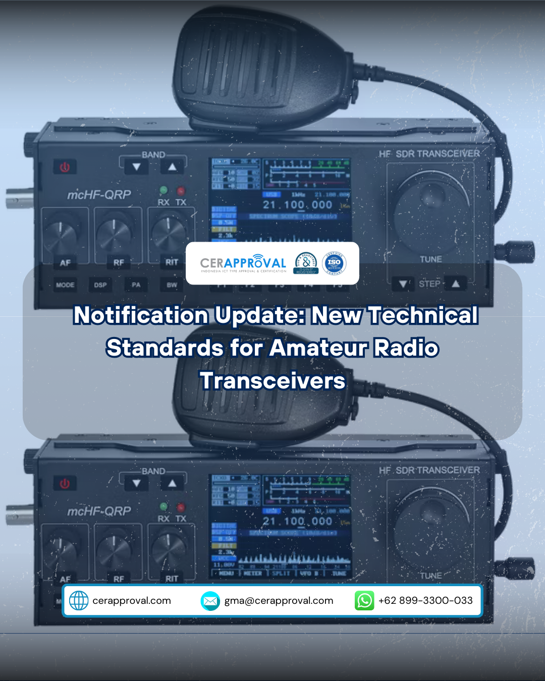 Notification Update: New Technical Standards for Amateur Radio Transceivers