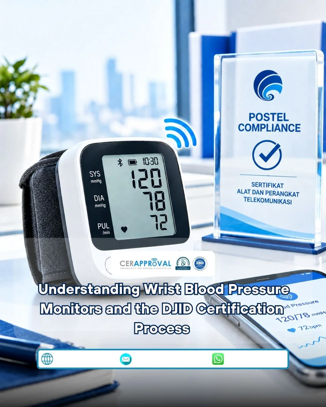 DJID/Postel Certification Wrist Blood Pressure Monitor